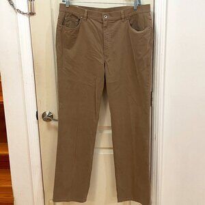 Bullock & Jones Men's Size 40 X 34 97% Cotton/3% Elastane Pants. Light Brown.